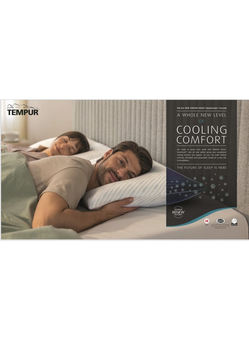 Tempur® Prima Pillow with SmartCool™ | Luxury Sleep Pillow | Ergonomic Neck & Shoulder Support | Pressure Relief & Spinal Alignment | Ideal for Back, Side & Stomach Sleepers | 50x70 cm | Single Pillow - Image 3